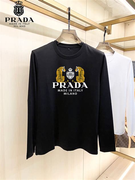 herren t shirt prada|prada long sleeve t shirt.